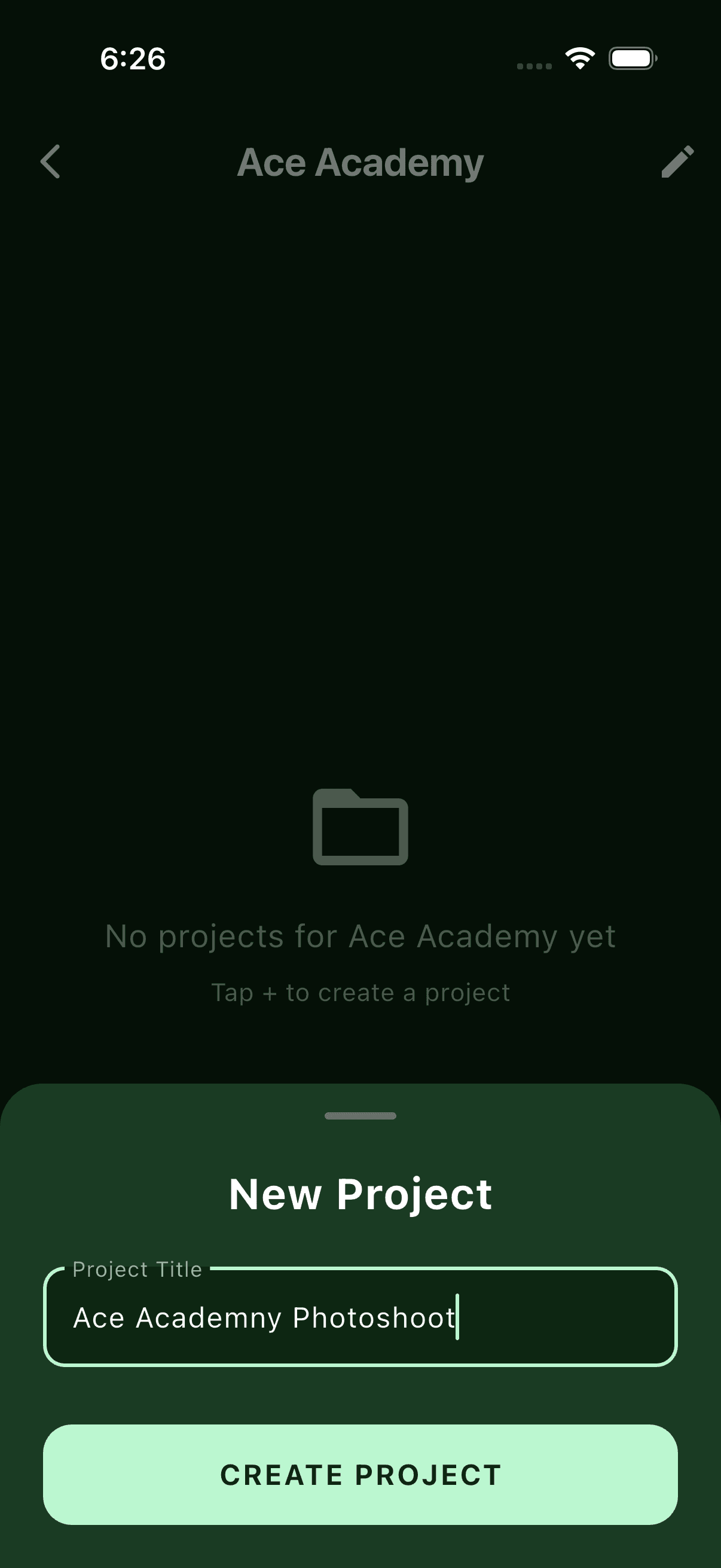 Creating a new project in Modolla